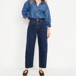High Waist Barrel Jean